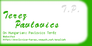 terez pavlovics business card